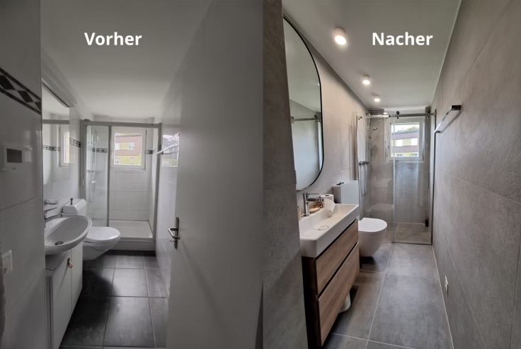 Komplettsanierung Bad, Dusche & Gäste-WC – Familie Guillaume, Thalwil – Dusche